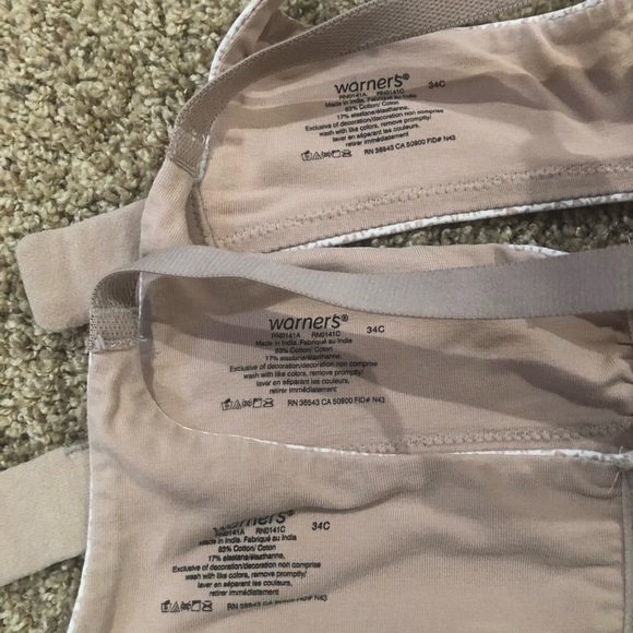 Warner / Woman’s/ wireless tee shirt bras /34C / Bundle of 3 / hook and eye - Picture 9 of 9